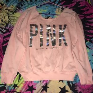 PINK slouchy sweater XS